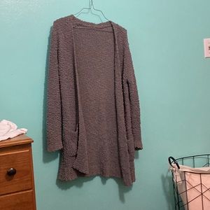 Long grey cardigan with pockets size XL